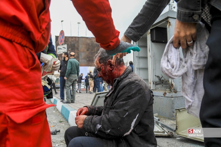 آسیب دیدگان و شهدای حمله موشکی به اتوبان شهید باقری تهران حاوی تصاویر دلخراش