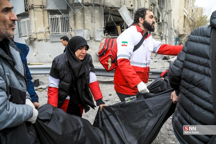 آسیب دیدگان و شهدای حمله موشکی به اتوبان شهید باقری تهران حاوی تصاویر دلخراش