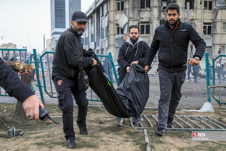 آسیب دیدگان و شهدای حمله موشکی به اتوبان شهید باقری تهران حاوی تصاویر دلخراش