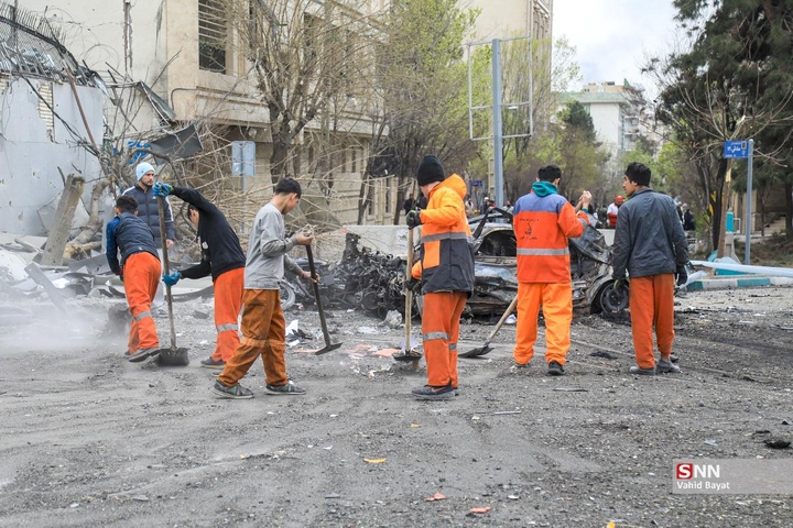 آسیب دیدگان و شهدای حمله موشکی به اتوبان شهید باقری تهران حاوی تصاویر دلخراش