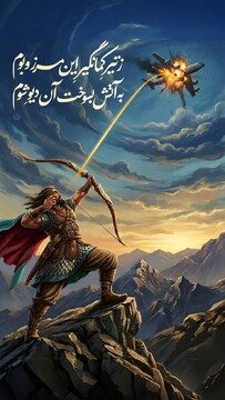 ز تیرِ کمانگیرِ این مرز و بوم/ به آتش بسوخت آن دیوِ شوم