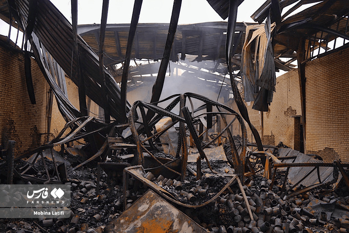 حمله موشکی به انبار ذخیره دارو و شیرخشک در همدان