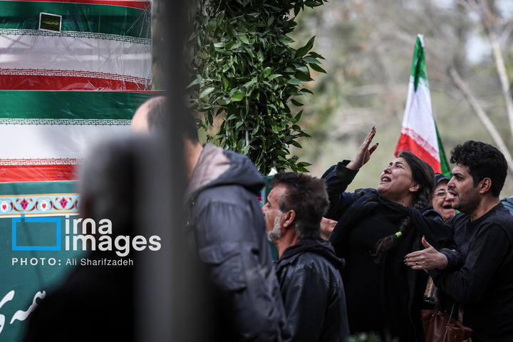 تدفین پیکر شهدای حملات آمریکا و رژیم صهیونیستی در بهشت زهرا (س)