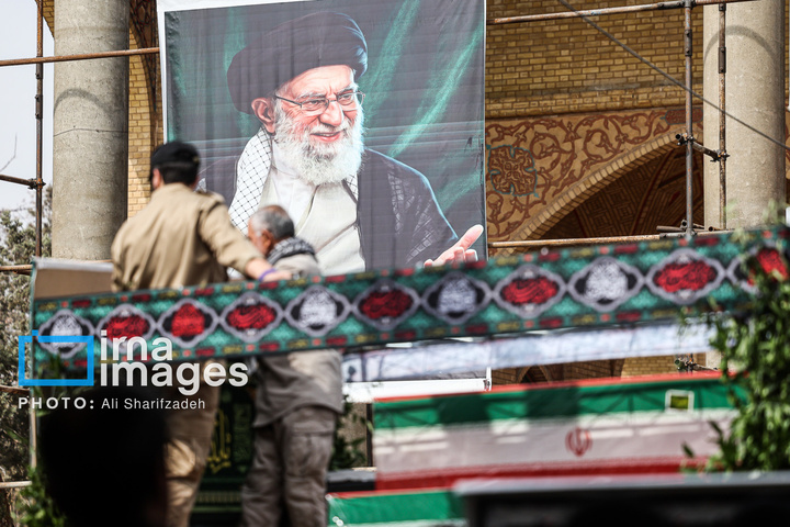 تدفین پیکر شهدای حملات آمریکا و رژیم صهیونیستی در بهشت زهرا (س)