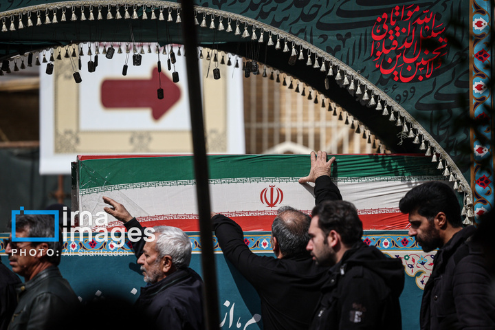 تدفین پیکر شهدای حملات آمریکا و رژیم صهیونیستی در بهشت زهرا (س)