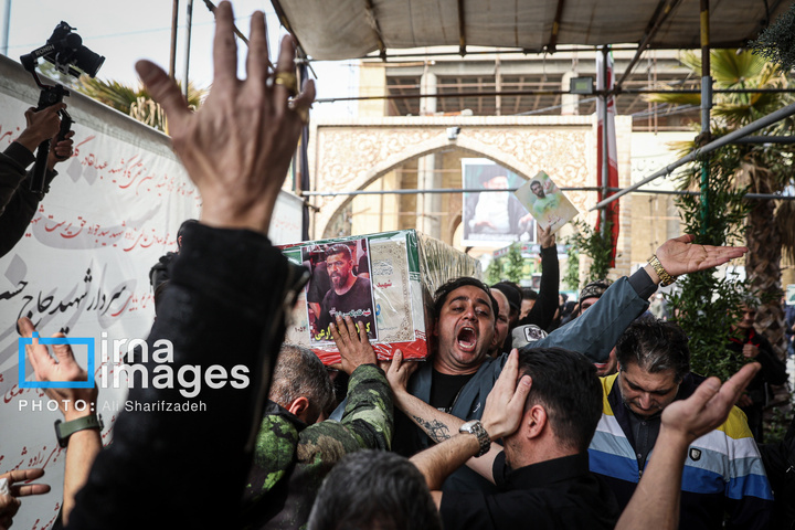 تدفین پیکر شهدای حملات آمریکا و رژیم صهیونیستی در بهشت زهرا (س)