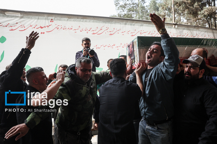 تدفین پیکر شهدای حملات آمریکا و رژیم صهیونیستی در بهشت زهرا (س)