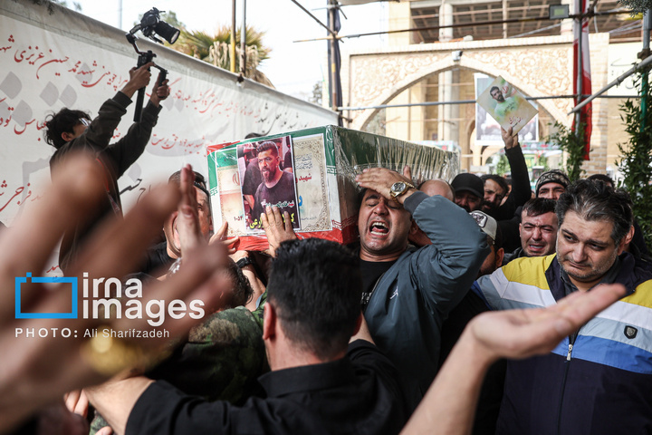 تدفین پیکر شهدای حملات آمریکا و رژیم صهیونیستی در بهشت زهرا (س)