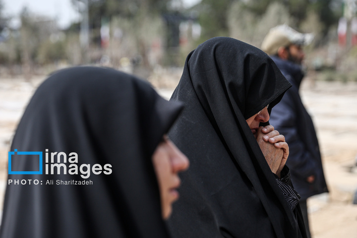 تدفین پیکر شهدای حملات آمریکا و رژیم صهیونیستی در بهشت زهرا (س)