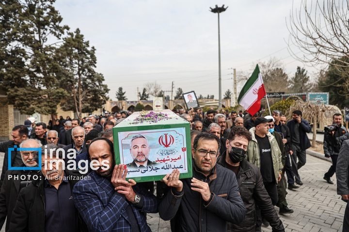 تدفین پیکر شهدای حملات آمریکا و رژیم صهیونیستی در بهشت زهرا (س)