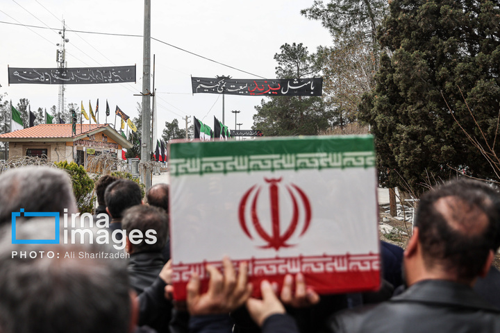 تدفین پیکر شهدای حملات آمریکا و رژیم صهیونیستی در بهشت زهرا (س)