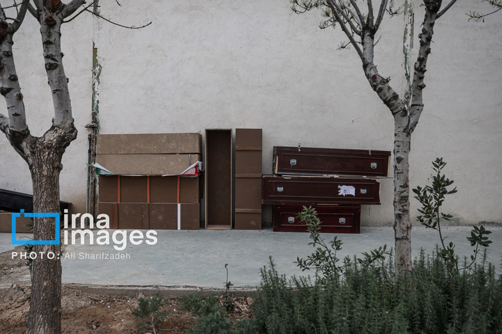 تدفین پیکر شهدای حملات آمریکا و رژیم صهیونیستی در بهشت زهرا (س)