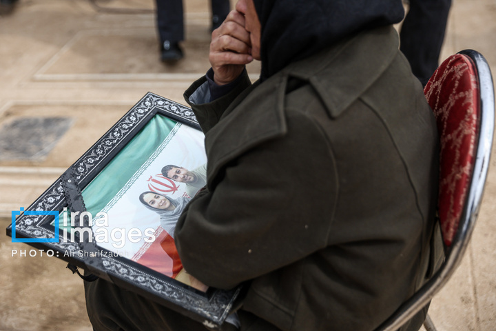 تدفین پیکر شهدای حملات آمریکا و رژیم صهیونیستی در بهشت زهرا (س)