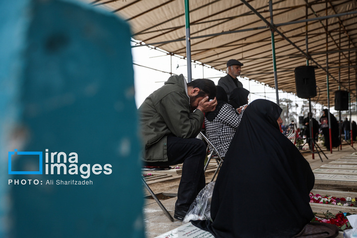 تدفین پیکر شهدای حملات آمریکا و رژیم صهیونیستی در بهشت زهرا (س)