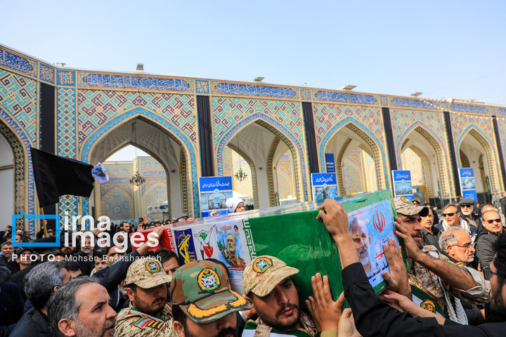 تشییع پیکر شهدای حمله به بیت رهبری در مشهد