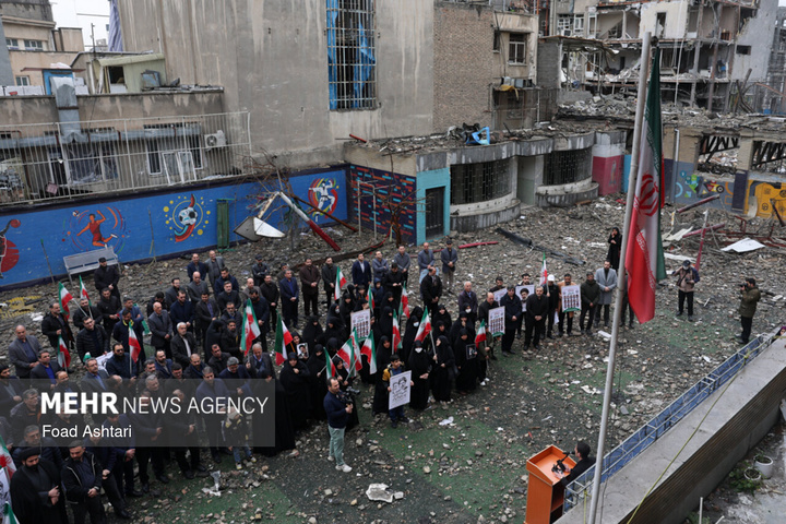 تجمع فرهنگیان و دانش‌آموزان در محکومیت جنایات آمریکایی صهیونیستی