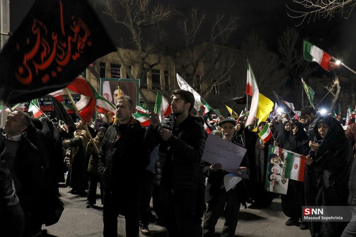 تجمع شبانه ضد آمریکایی - صهیونسیتی مردم تبریز