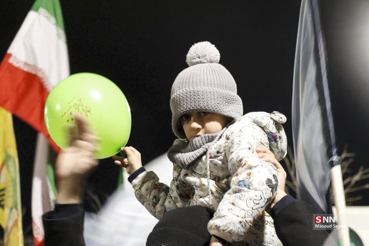 تجمع شبانه ضد آمریکایی - صهیونسیتی مردم تبریز