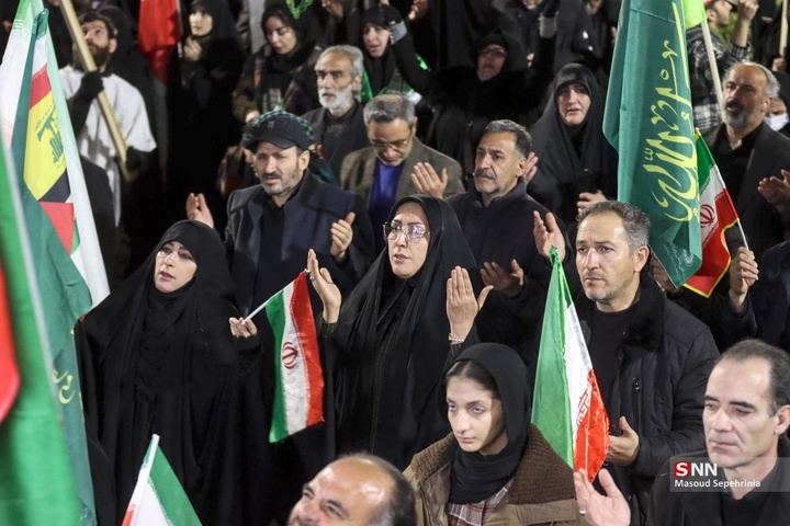 تجمع شبانه ضد آمریکایی - صهیونسیتی مردم تبریز