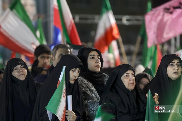 تجمع شبانه ضد آمریکایی - صهیونسیتی مردم تبریز