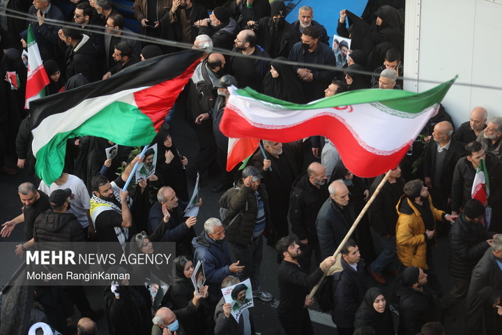 تشییع شهیدان لاریجانی، سلیمانی و شهدای ناو دنا ـ ۱