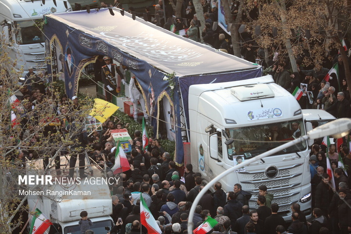 تشییع شهیدان لاریجانی، سلیمانی و شهدای ناو دنا ـ ۱