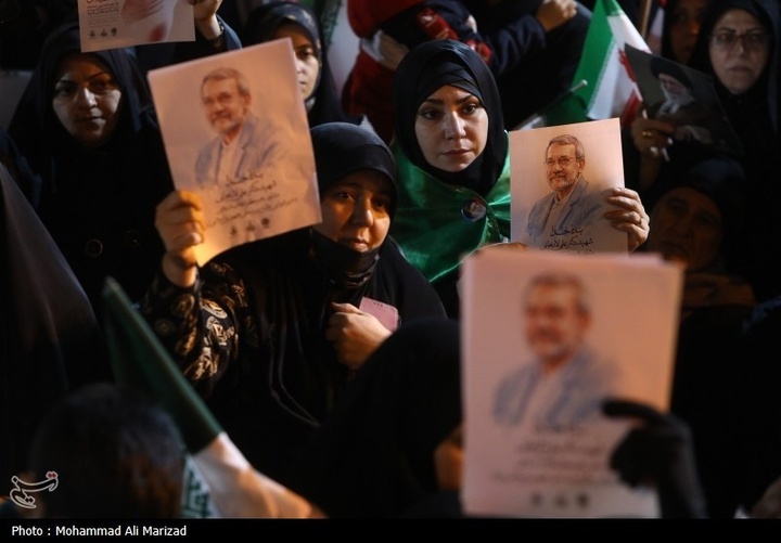 مراسم وداع با پیکر شهید علی و مرتضی لاریجانی در قم