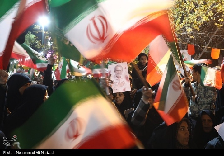 مراسم وداع با پیکر شهید علی و مرتضی لاریجانی در قم