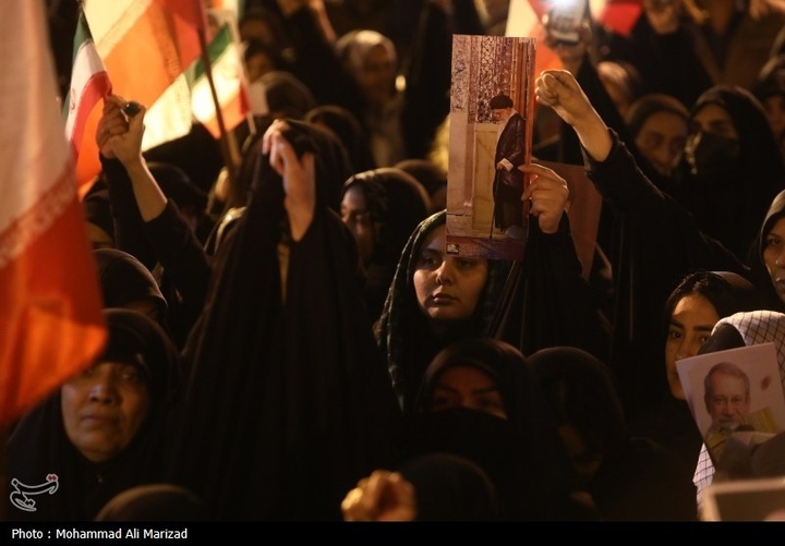 مراسم وداع با پیکر شهید علی و مرتضی لاریجانی در قم