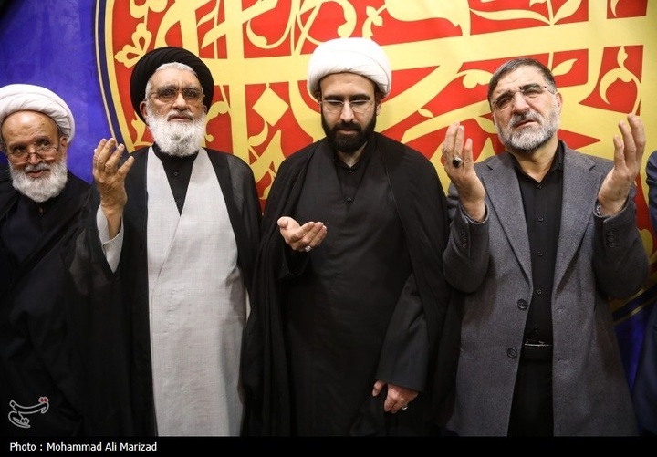 مراسم وداع با پیکر شهید علی و مرتضی لاریجانی در قم