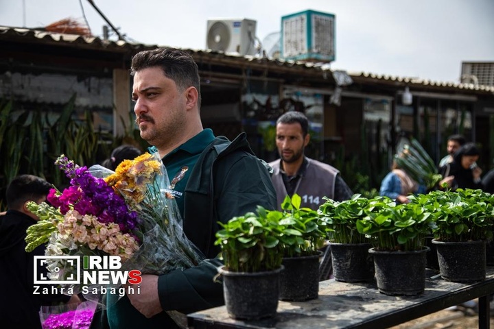 شور و حال خرید در بازار گل محلاتی در آستانه نوروز ۱۴۰۵