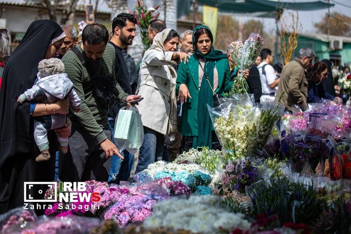 شور و حال خرید در بازار گل محلاتی در آستانه نوروز ۱۴۰۵