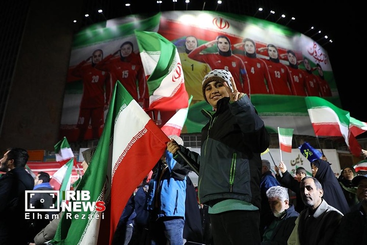 مراسم استقبال از تیم ملی فوتبال زنان در میدان ولیعصر (عج) /تهران