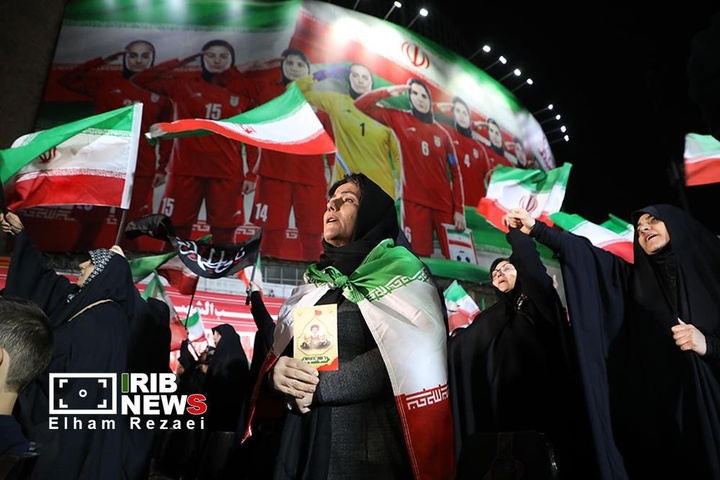 مراسم استقبال از تیم ملی فوتبال زنان در میدان ولیعصر (عج) /تهران