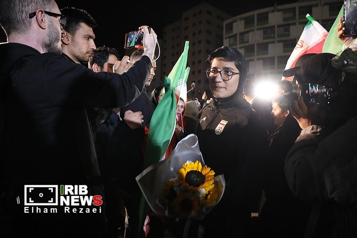 مراسم استقبال از تیم ملی فوتبال زنان در میدان ولیعصر (عج) /تهران