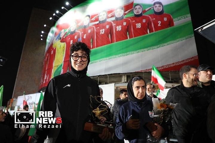 مراسم استقبال از تیم ملی فوتبال زنان در میدان ولیعصر (عج) /تهران