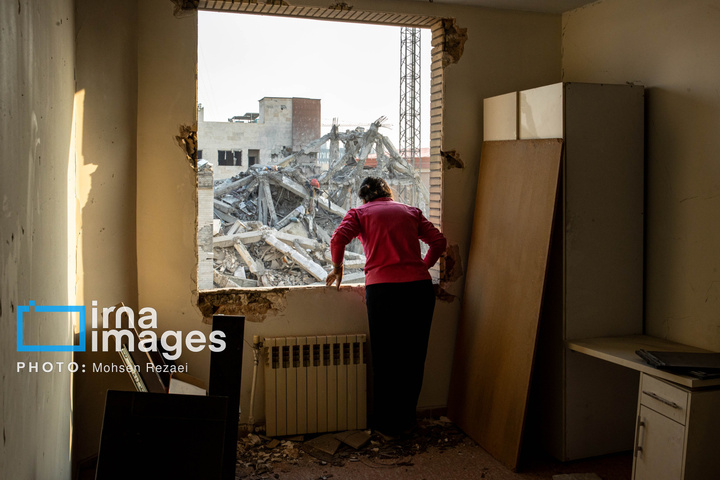 آثار حملات هوایی به مناطق مسکونی در تهران