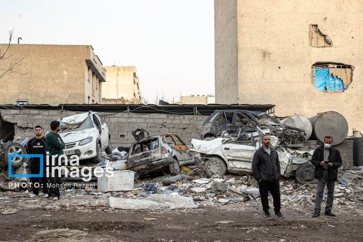 آثار حملات هوایی به مناطق مسکونی در تهران
