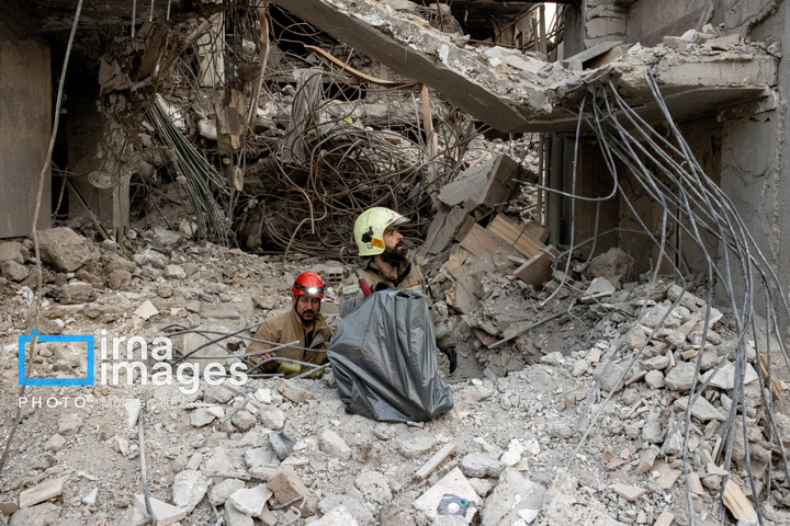 آثار حملات هوایی به مناطق مسکونی در تهران