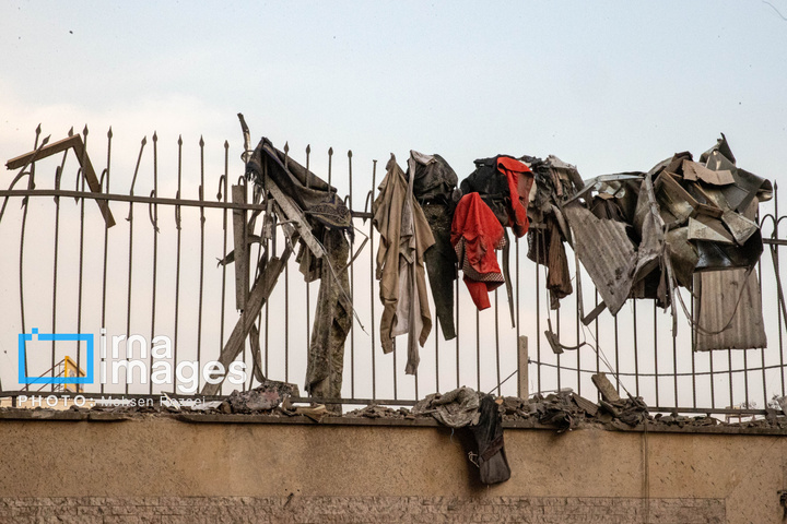 آثار حملات هوایی به مناطق مسکونی در تهران