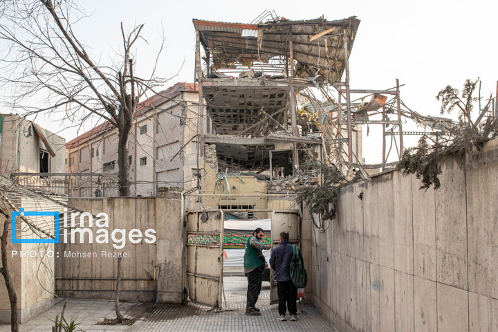 آثار حملات هوایی به مناطق مسکونی در تهران