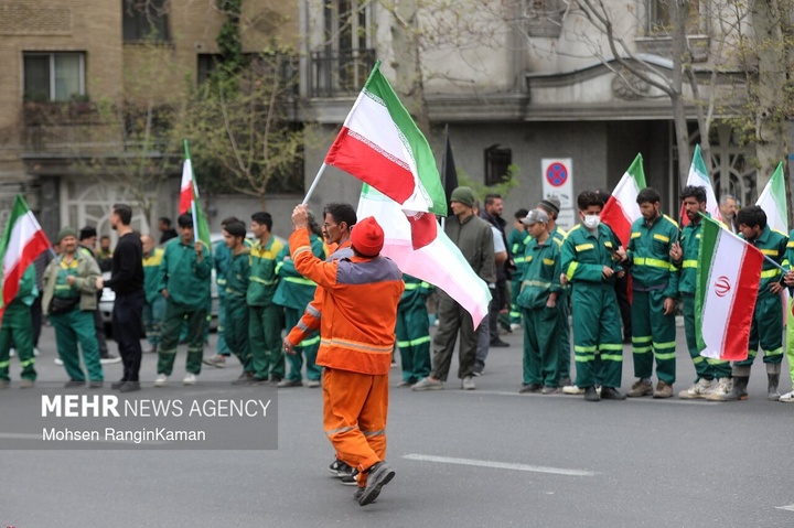 تشییع پیکر مطهر پاکبان شهید حسن خیران در تهران