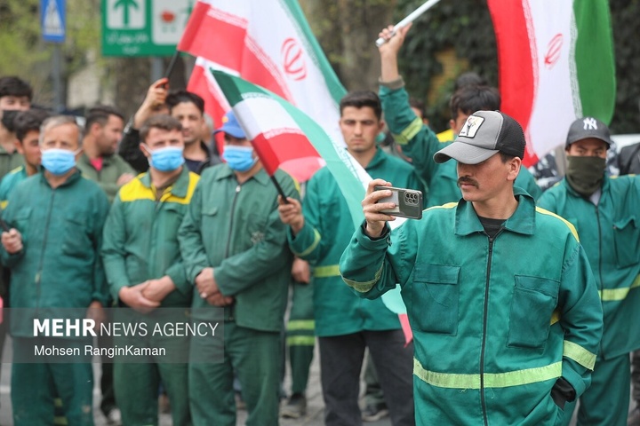 تشییع پیکر مطهر پاکبان شهید حسن خیران در تهران