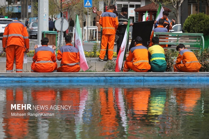 تشییع پیکر مطهر پاکبان شهید حسن خیران در تهران