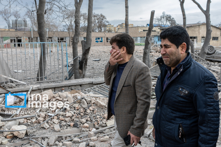 آثار حمله آمریکایی ـ صهیونی ‌در خانه‌های سازمانی راه‌آهن تبریز