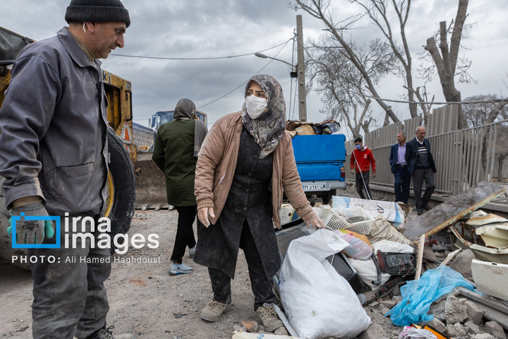 آثار حمله آمریکایی ـ صهیونی ‌در خانه‌های سازمانی راه‌آهن تبریز