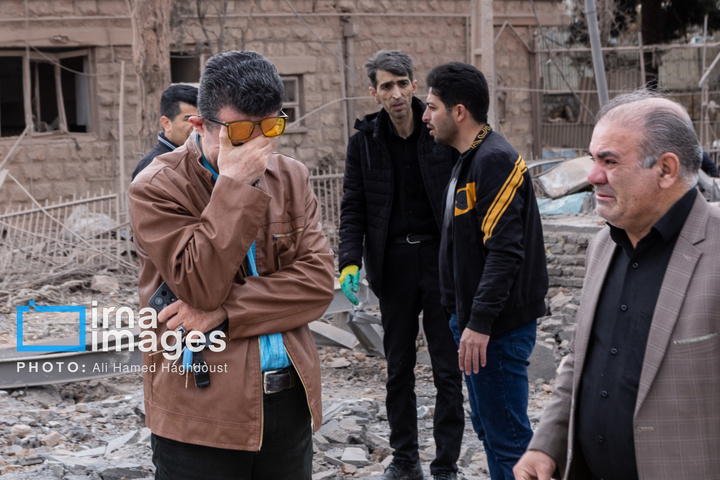 آثار حمله آمریکایی ـ صهیونی ‌در خانه‌های سازمانی راه‌آهن تبریز