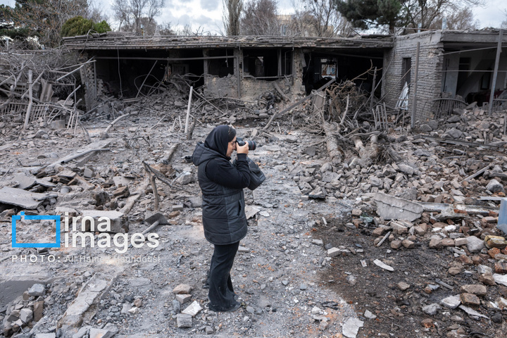 آثار حمله آمریکایی ـ صهیونی ‌در خانه‌های سازمانی راه‌آهن تبریز