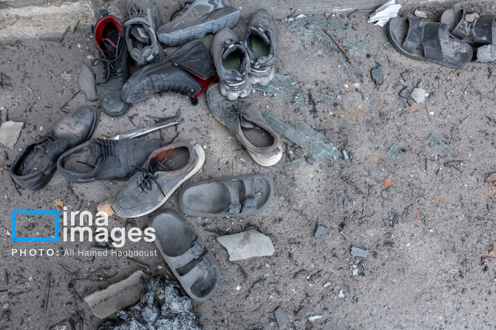 آثار حمله آمریکایی ـ صهیونی ‌در خانه‌های سازمانی راه‌آهن تبریز