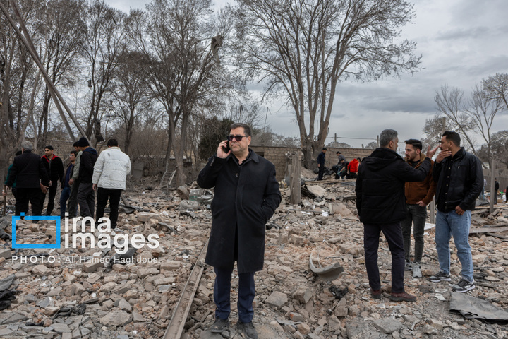 آثار حمله آمریکایی ـ صهیونی ‌در خانه‌های سازمانی راه‌آهن تبریز